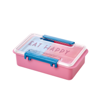 Pink & Blue Lunch Box ''Eat Happy''  By Rice DK